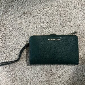 Michael Kors Dark Green Wristlet
